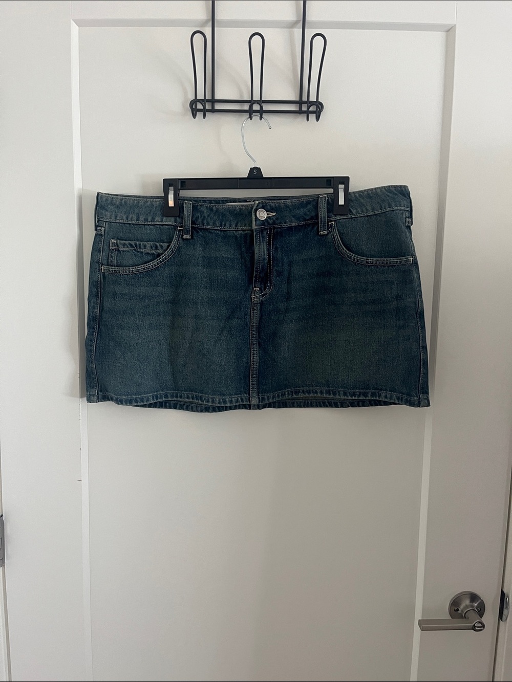 Hollister Dark Indigo Denim Mini Skort